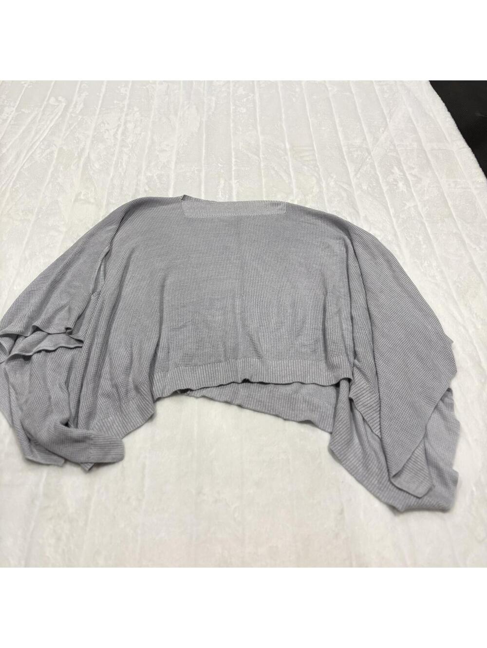 Lululemon Shawl Active Classic Gray Cozy Knit Women OS Lightweight Soft Sweater